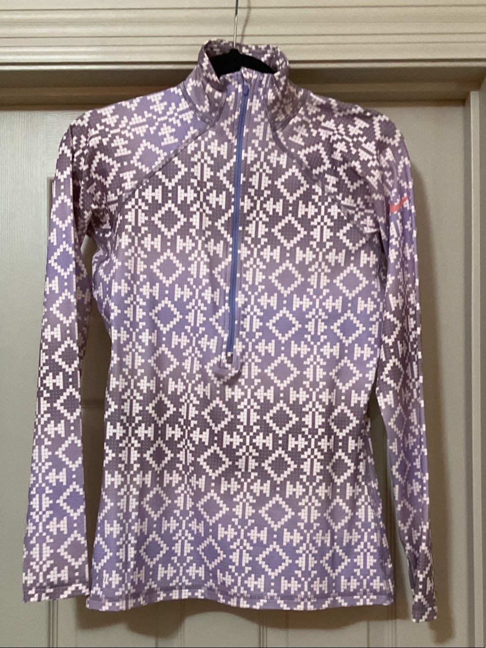 Nike Lavender Geometric Quarter-Zip Jacket (Women’s Medium)